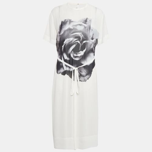 Rose Print Chiffon Midi Dress S - McQ by Alexander McQueen - Modalova