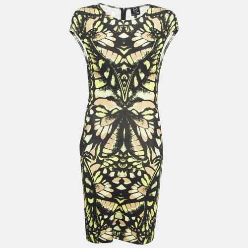 McQ by Alexander McQueen Black Printed Jersey Bodycon Dress L - McQ by Alexander McQueen - Modalova