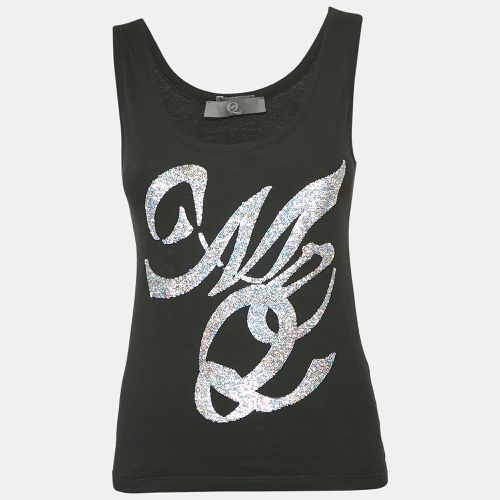 McQ by Alexander McQueen Black Logo Sequin Jersey Tank Top S - McQ by Alexander McQueen - Modalova