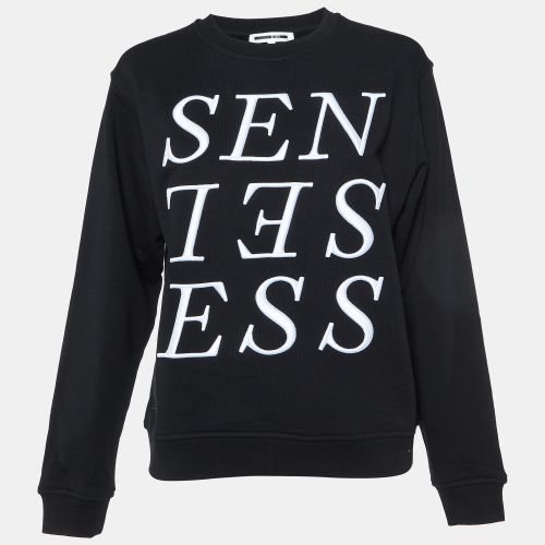 McQ by Alexander McQueen Black Embroidered Cotton Sweatshirt M - McQ by Alexander McQueen - Modalova