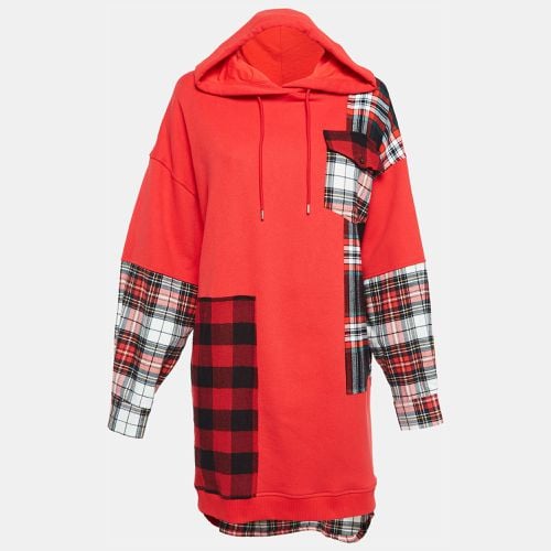 McQ by Alexander McQueen Red Patchwork Oversize Hoodie Jacket M - McQ by Alexander McQueen - Modalova