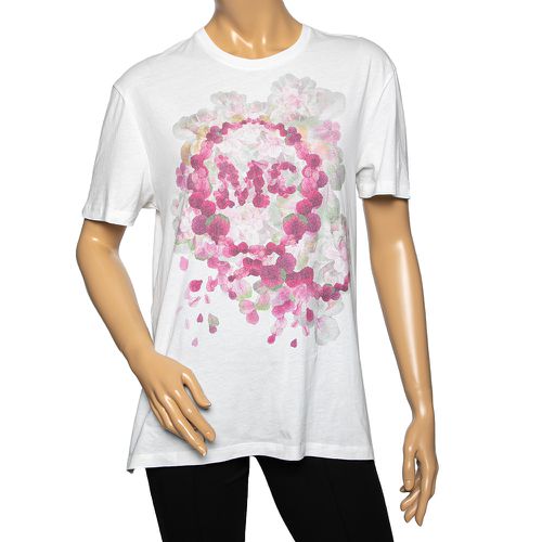 McQ by Alexander McQueen White Cotton Floral Print Top M - McQ by Alexander McQueen - Modalova