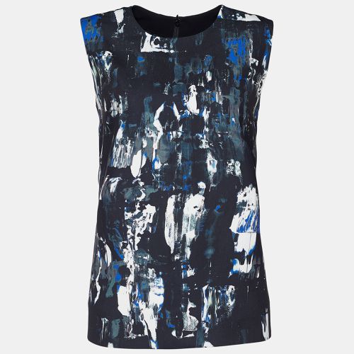 McQ by Alexander McQueen Black Printed Crepe Sleeveless Top S - McQ by Alexander McQueen - Modalova