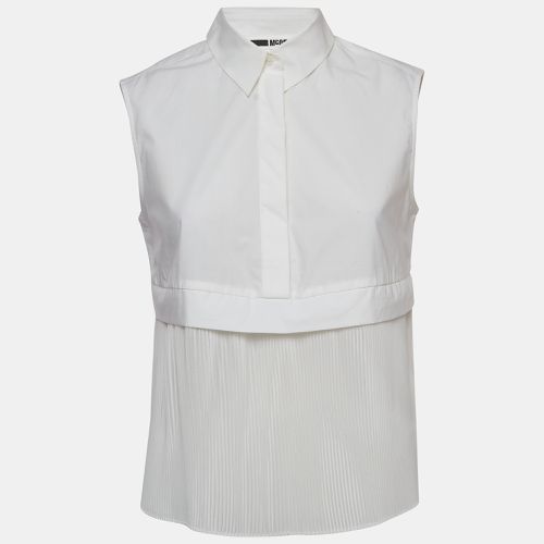 Cotton Pleated Sleeveless Blouse S - McQ by Alexander McQueen - Modalova