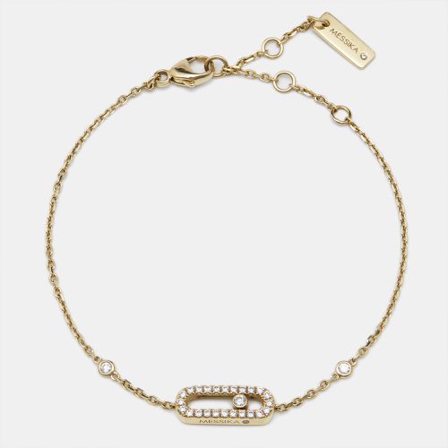 Move Uno Pave Diamonds 18k Gold Bracelet - Messika - Modalova