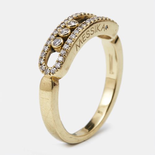 Messika Baby Move Pavé Diamonds 18k Yellow Gold Ring Size 55 - Messika - Modalova