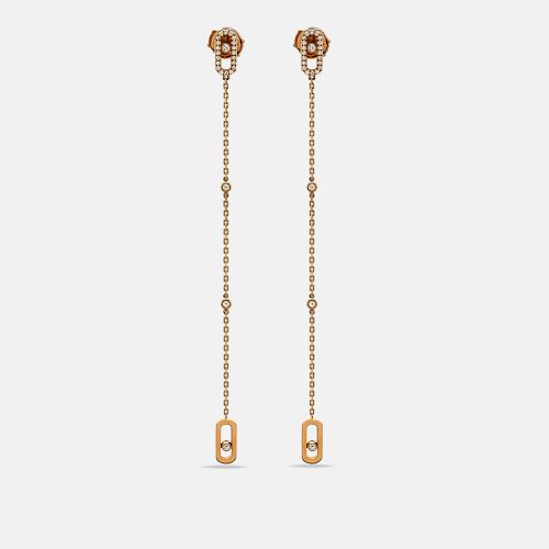 Messika Move Uno Diamonds 18k Rose Gold Pendant Earrings - Messika - Modalova