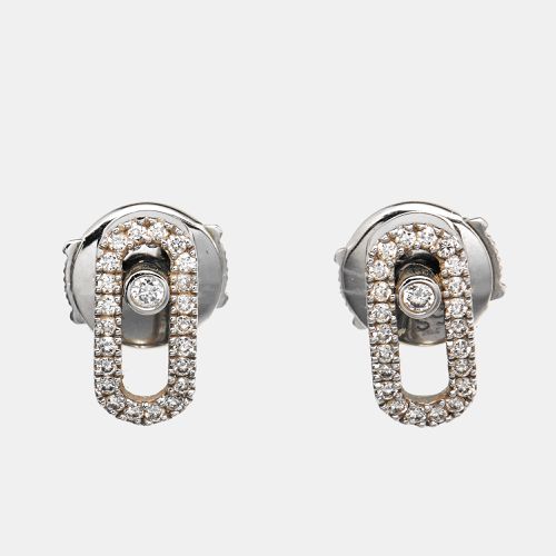 Messika Move Uno Diamonds 18k White Gold Earrings - Messika - Modalova