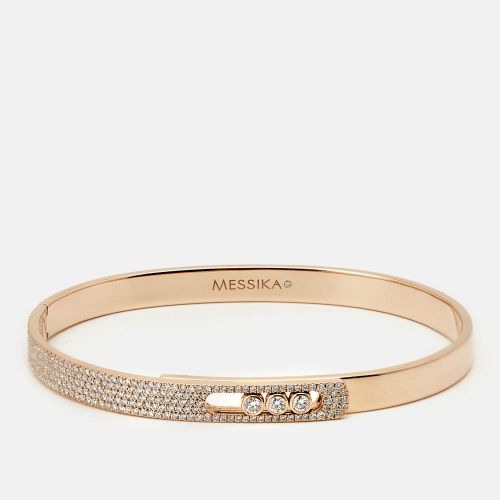 Messika Move Noa Paved Diamonds 18K Rose Gold Bangle Bracelet XS - Messika - Modalova