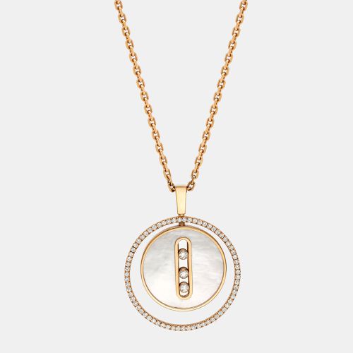 Messika Mother of Pearl Diamond Lucky Move MM 18K Rose Gold Pendant Necklace - Messika - Modalova