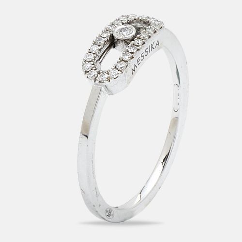 Messika Move Uno Diamonds 18k White Gold Ring Size 48 - Messika - Modalova