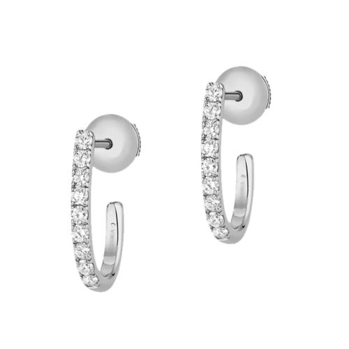 Ct Gold and Diamond Gatsby Hoop Earrings - Messika - Modalova