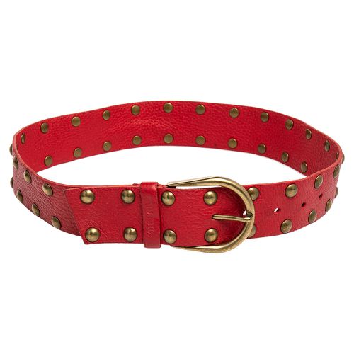 Miu Miu Red Leather Studded Belt 75 - Miu Miu - Modalova