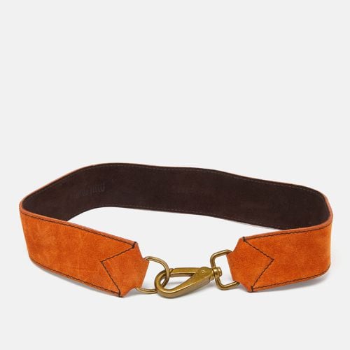 Miu Miu Orange Suede Clasp Belt 70 CM - Miu Miu - Modalova