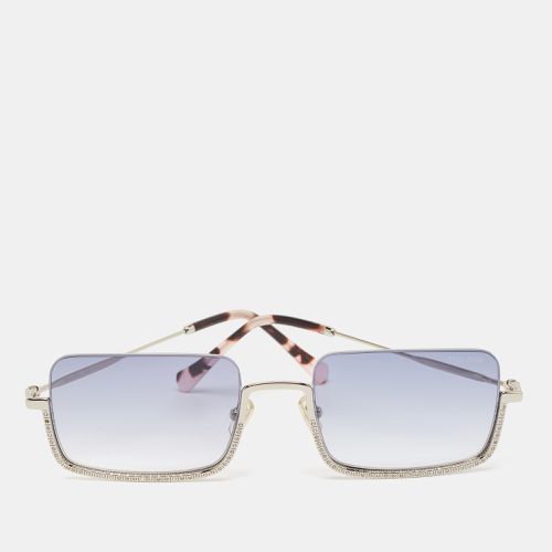 Miu Miu Blue Gradient SMU 70 U Crystals Square Frame Sunglasses - Miu Miu - Modalova