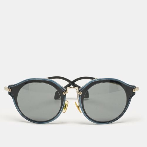 Miu Miu Bicolor/Grey SMU51S Round Sunglasses - Miu Miu - Modalova