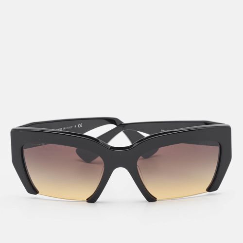 Miu Miu Black/Brown Gradient SMU 110S Rasoir Half Rim Sunglasses - Miu Miu - Modalova