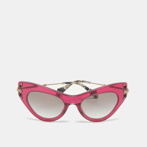 Miu Miu Pink/Black Gradient SMU04P Crystals Cat Eye Sunglasses - Miu Miu - Modalova