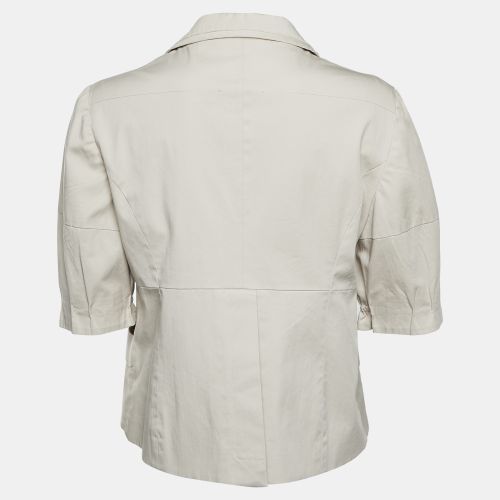 Cotton Button Front Jacket L - Miu Miu - Modalova