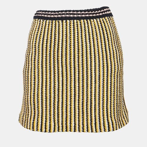 Miu Miu Yellow/Blue Stripe Crochet Mini Skirt S - Miu Miu - Modalova