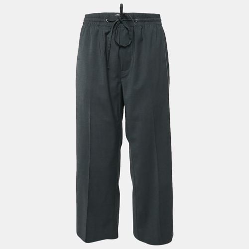 Miu Miu Charcoal Black Wool Blend Straight Leg Trousers M - Miu Miu - Modalova