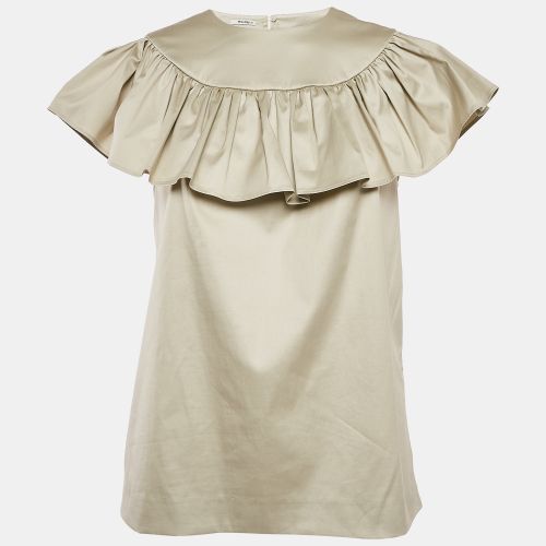 Miu Miu Green Cotton Gathered Top S - Miu Miu - Modalova