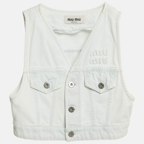 Miu Miu Light Blue Denim Vest XS - Miu Miu - Modalova