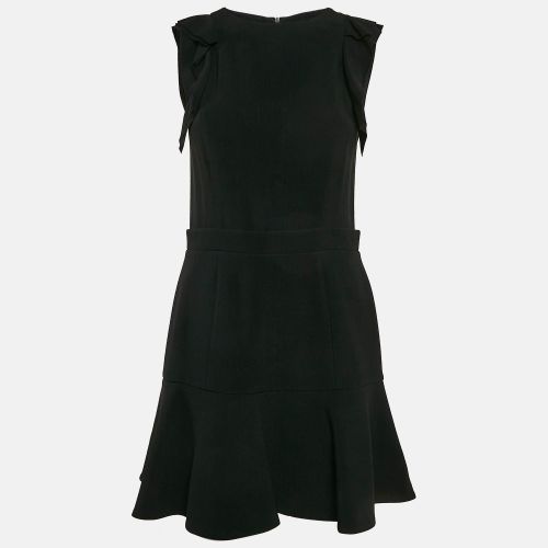 Miu Miu Black Crepe Ruffled Mini Dress M - Miu Miu - Modalova