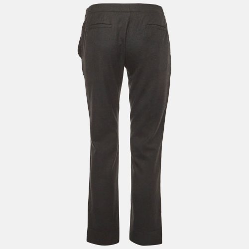 Charcoal Wool Regular Fit Pants S - Miu Miu - Modalova