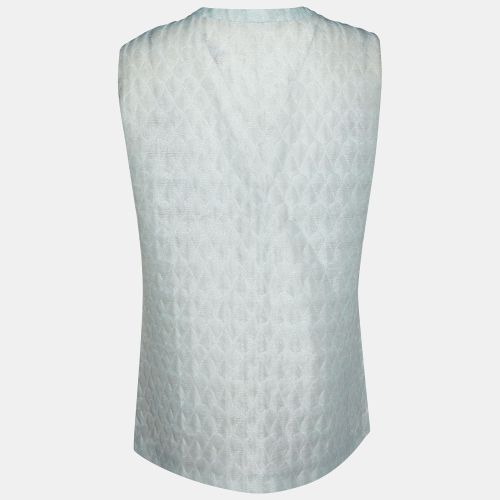 Patterned Lurex Silk Blend Sleeveless Top L - Miu Miu - Modalova