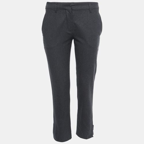 Miu Miu Grey Wool Regular Fit Cropped Pants S - Miu Miu - Modalova