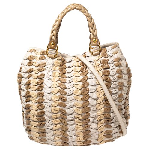 Miu Miu Multicolor Woven Leather Tote - Miu Miu - Modalova