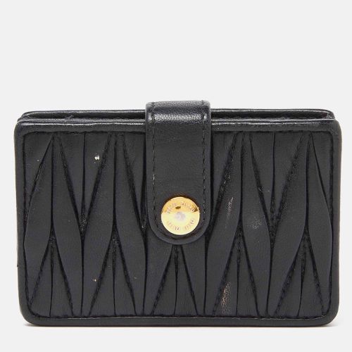 Miu Miu Black Matelassé Leather Card Case - Miu Miu - Modalova