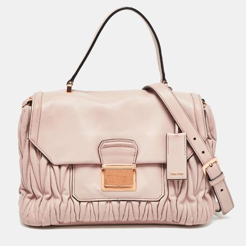 Miu Miu Old Rose Matelassé Leather Top Handle Bag - Miu Miu - Modalova