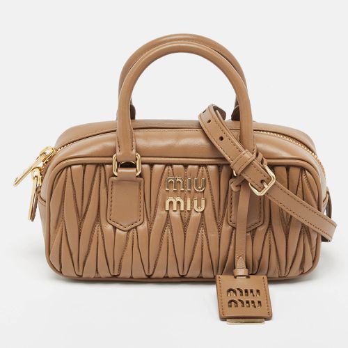 Matelassé Leather Arcadie Satchel - Miu Miu - Modalova