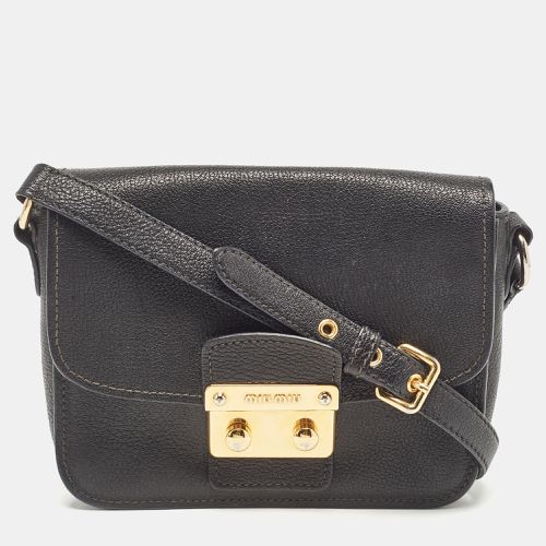 Madras Leather Flap Shoulder Bag - Miu Miu - Modalova