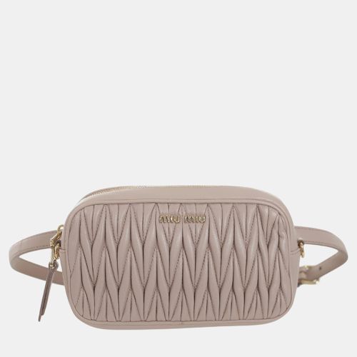 Miu Miu Matelasse Leather Belt Bag - Miu Miu - Modalova