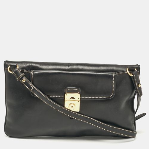 Miu Miu Black Leather Fold Over Shoulder Bag - Miu Miu - Modalova