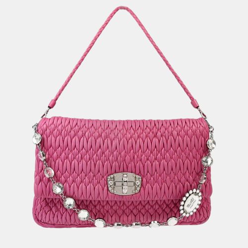 Miu Miu Pink Nappa Crystal Handbag - Miu Miu - Modalova