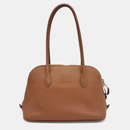 Miu Miu Brown Leather Shoulder Bag - Miu Miu - Modalova