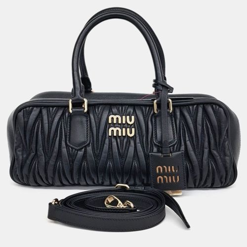 Leather Matrasse Arkady Tote Bag - Miu Miu - Modalova