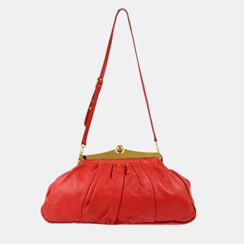 Miu Miu Red Lambskin Shoulder Bag - Miu Miu - Modalova