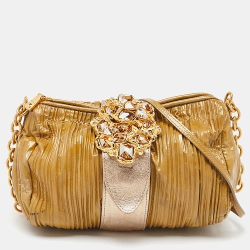 Metallic Pleated Patent Leather Shoulder Bag - Miu Miu - Modalova