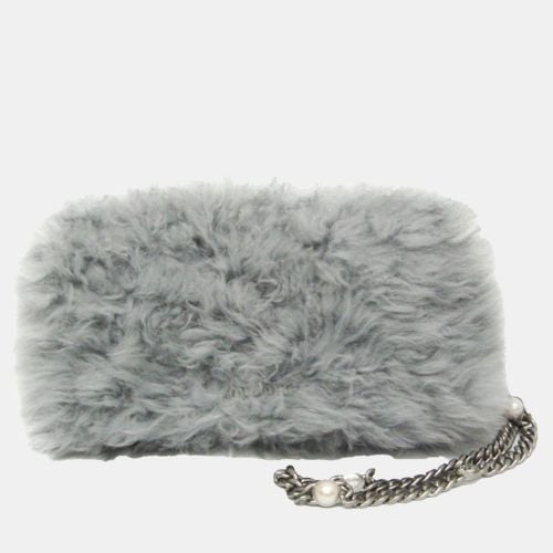 Miu Miu Grey Fur Shoulder Bag - Miu Miu - Modalova
