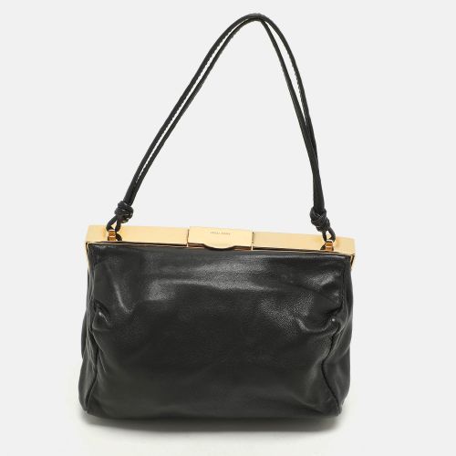 Miu Miu Black Leather Vintage Frame Clutch - Miu Miu - Modalova