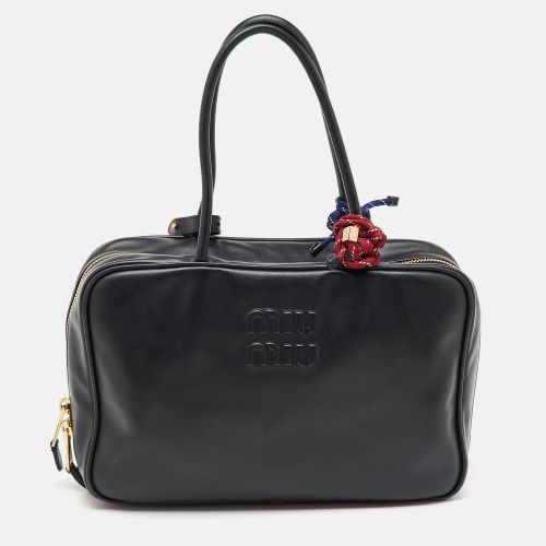 Miu Miu Black Leather Top Zip Beau Satchel - Miu Miu - Modalova