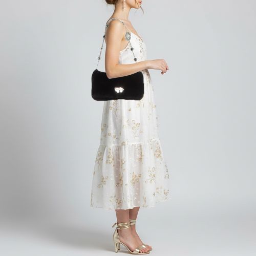 Crystal Cloqué Rabbit Fur Shoulder Bag - Miu Miu - Modalova