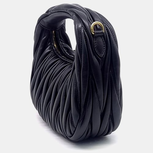 Leather Wander Matrasée Hobo Bag Mini - Miu Miu - Modalova
