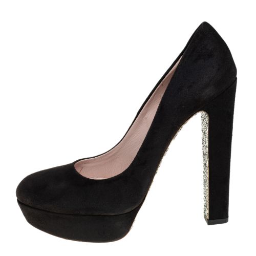 Suede Platform Pumps Size 38.5 - Miu Miu - Modalova