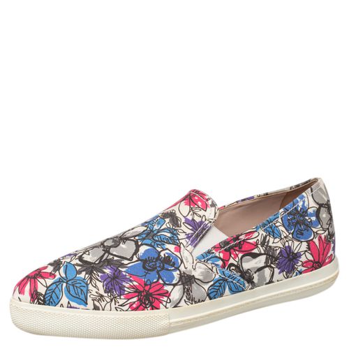 Miu Miu Multicolor Printed Canvas Slip On Sneakers Size 38 - Miu Miu - Modalova